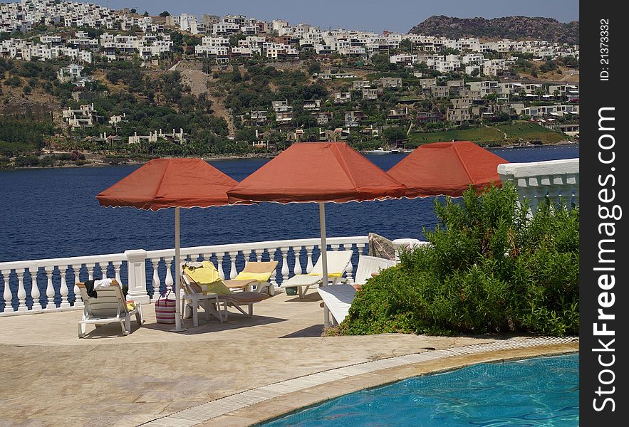 Hotel at the Aegean Sea. Hotel at the Aegean Sea