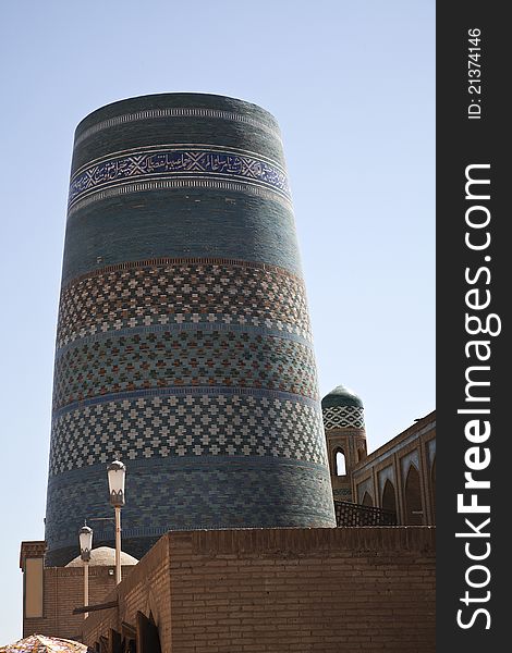 Uzbekitan, the incomplete minaret in Khiwa
