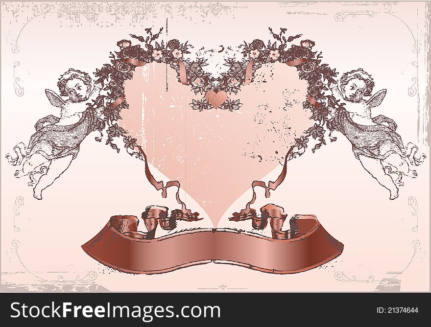 Vector for valentines day or love-letter. Vector for valentines day or love-letter.