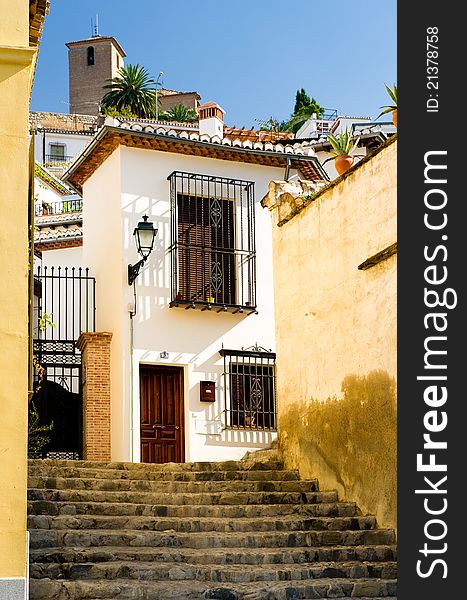 Typical houses in Granada, Spain