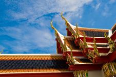 Traditional On Temple S Roof Stock Images