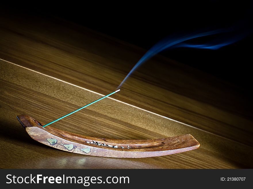 Incense On Wood