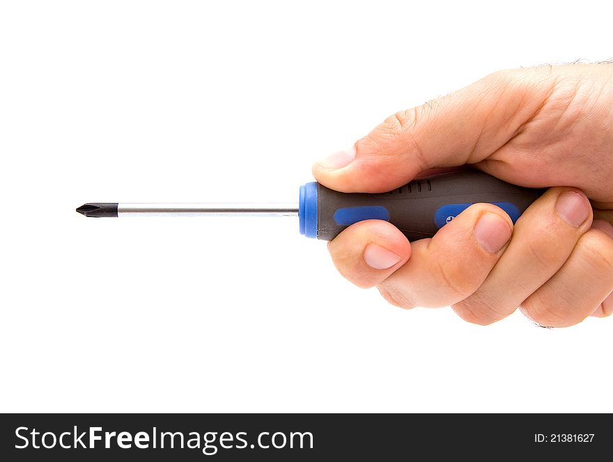 Hand Holding Screwdriver