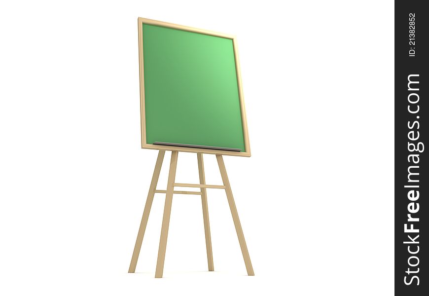 School green board over white background 3d