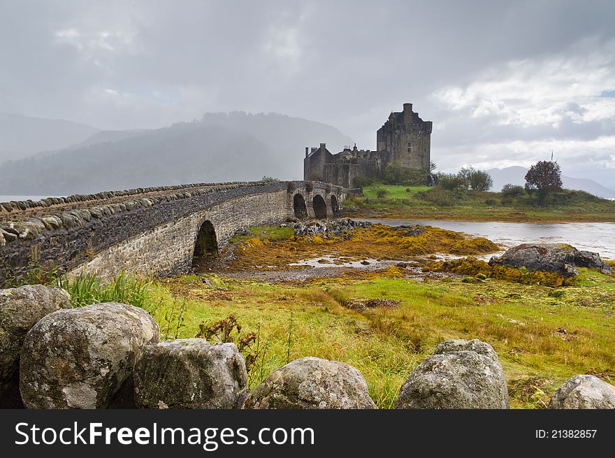 Eilean Donan Castle In Rain