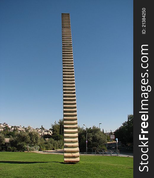 An urban sculpture in jerusalem. An urban sculpture in jerusalem