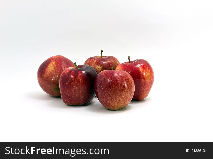 Red apple on white background. Red apple on white background