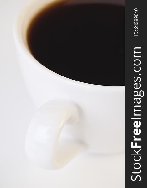 An coffee cup with black java coffee