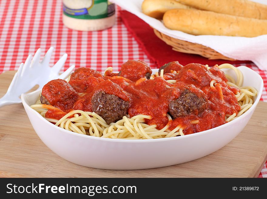 Spaghetti and Meat Ball Meal