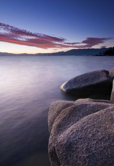 Tahoe Sunset Rocks Royalty Free Stock Image Tahoe Sunset Rocks Royalty Free Stock Image