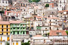 Dense Houses In Sicilian Town Royalty Free Stock Photography