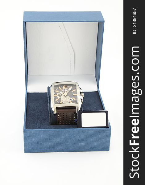 Watch in box.