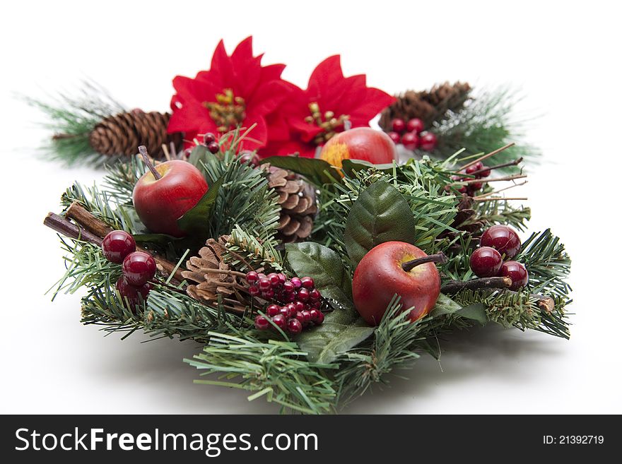 Christmas star with fir branches and plugs. Christmas star with fir branches and plugs