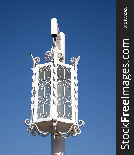 A beautiful white outdoor lantern