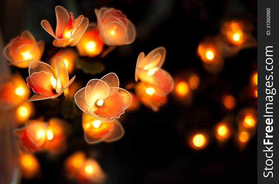 Beautiful flower-liked candle with dark background. Beautiful flower-liked candle with dark background