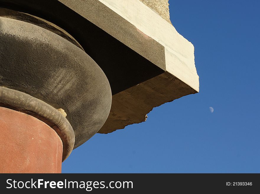 Minoan column of Knossos, Greece. Minoan column of Knossos, Greece