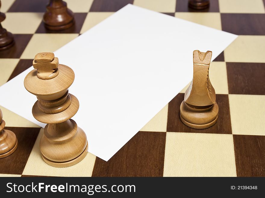 Space blank for your text on chessboard. Space blank for your text on chessboard