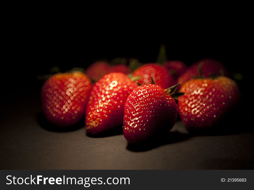 Group Of Fresh Red Strawberry