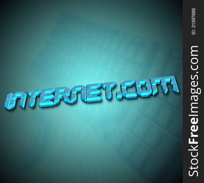 Web site and business 3d internet symbol.Internet technology concept