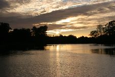 Sunset Over The Lake Stock Images Sunset Over The Lake Stock Images