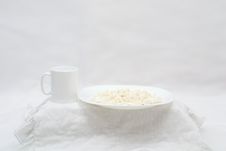 White Breakfast Stock Image White Breakfast Stock Image