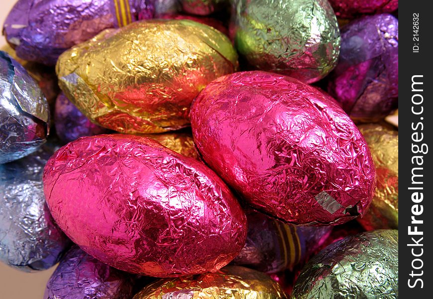 Photo of chocolate easter eggs.