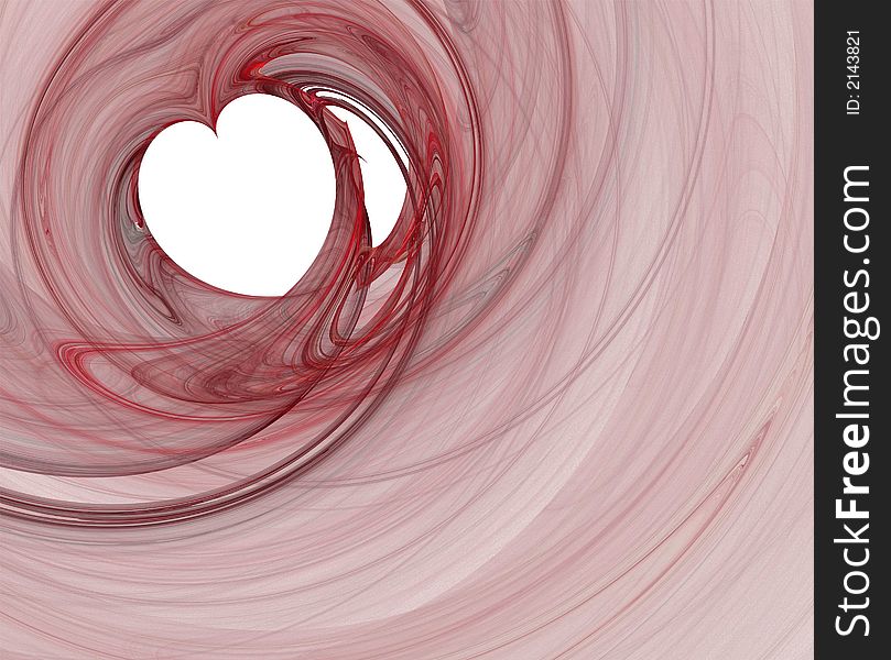 Render fractal model - red heart