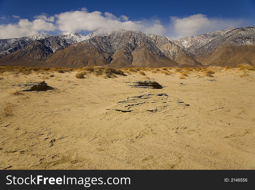 Shot of a sand dune near Death Valley in California. Shot of a sand dune near Death Valley in California.