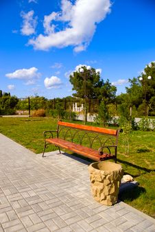 Empty Wooden Bench Stock Images Empty Wooden Bench Stock Images