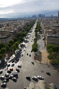 Paris View From Arc De Triumph Stock Photo Paris View From Arc De Triumph Stock Photo