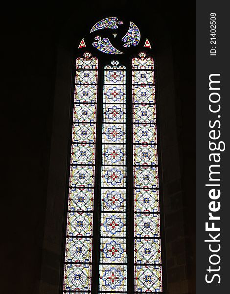 Stained Glass Window In Church