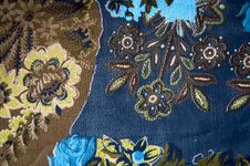 Blue Floral Texture Fabric Royalty Free Stock Images Blue Floral Texture Fabric Royalty Free Stock Images