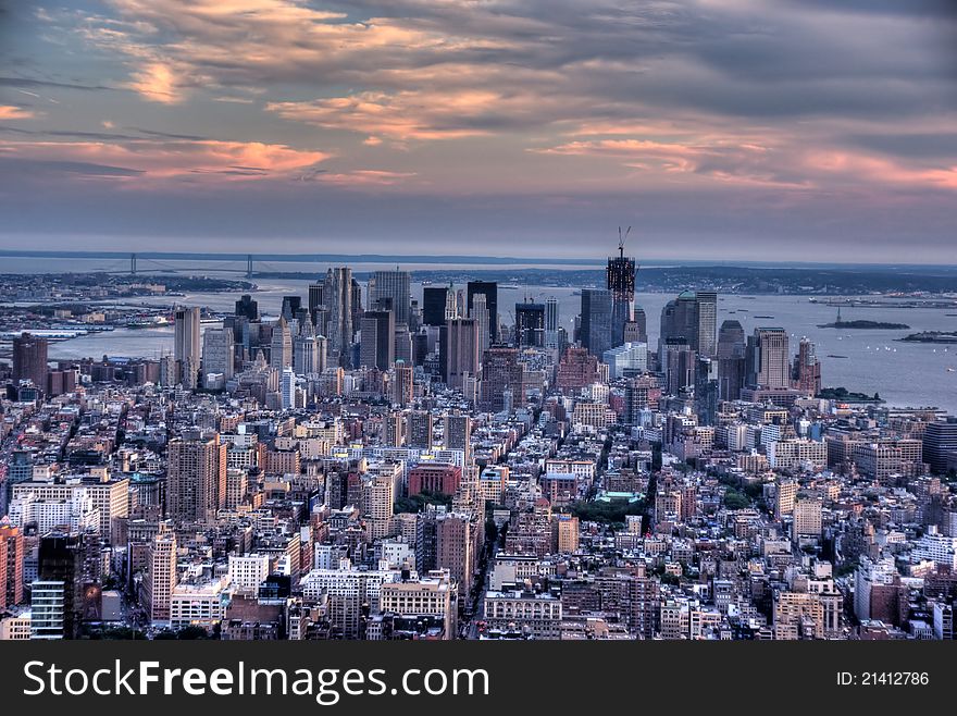 Manhattan From Empire State Building View