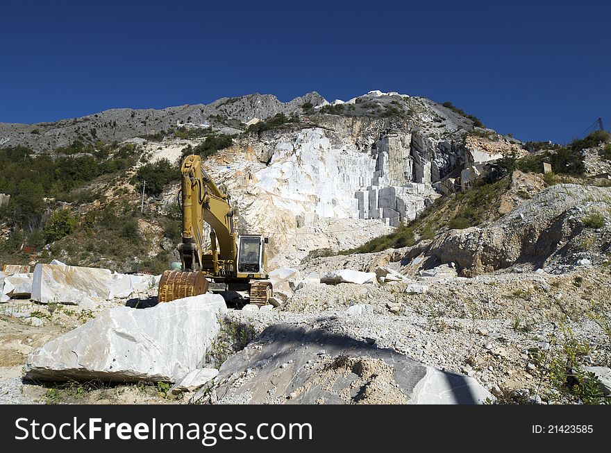 Marble quarry in carrara, tuscany italy