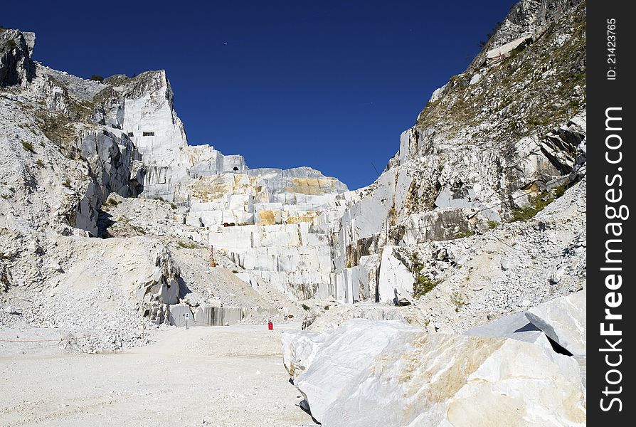 Marble quarry in carrara, tuscany italy