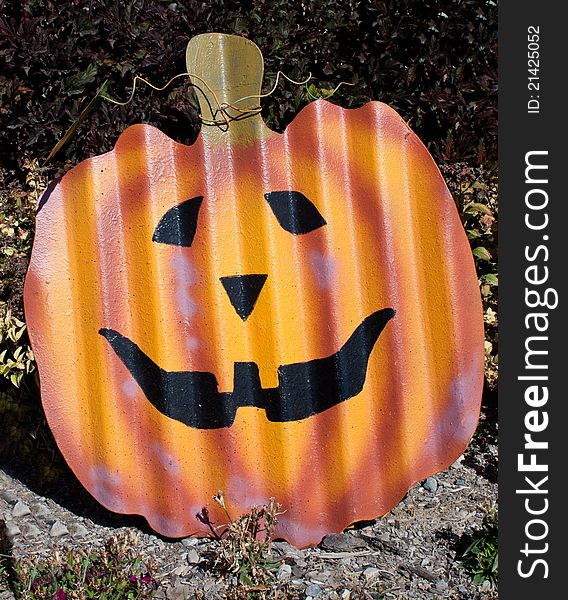 Image of a Halloween pumpkin decoration. Image of a Halloween pumpkin decoration