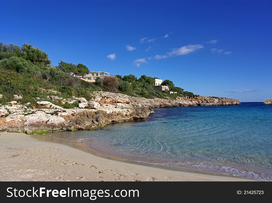 Cala Marsal beach in Majorca (Balearic Islands - Spain). Cala Marsal beach in Majorca (Balearic Islands - Spain)