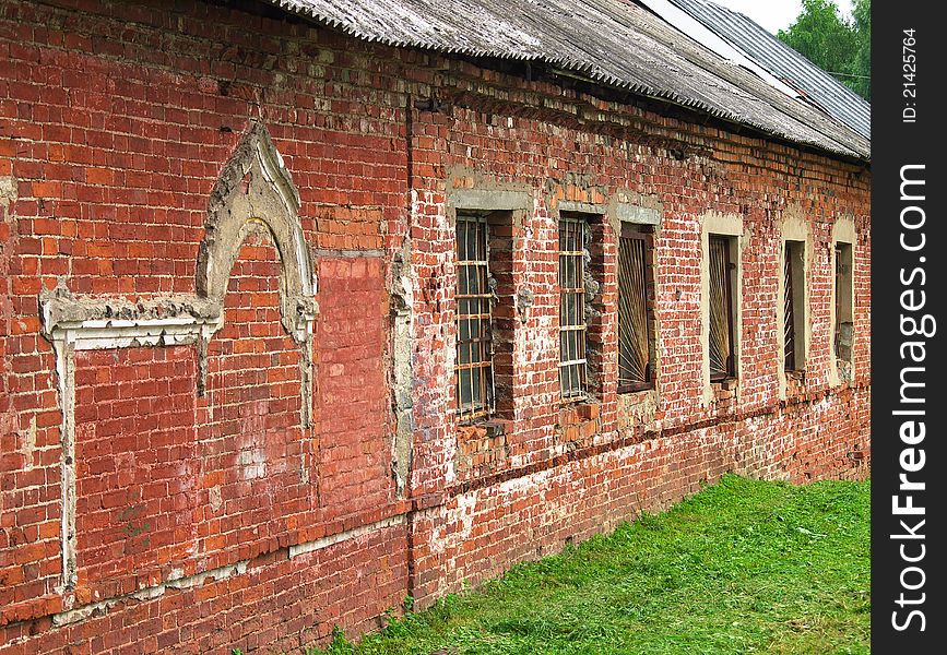 Brick Wall Of The Church Premises