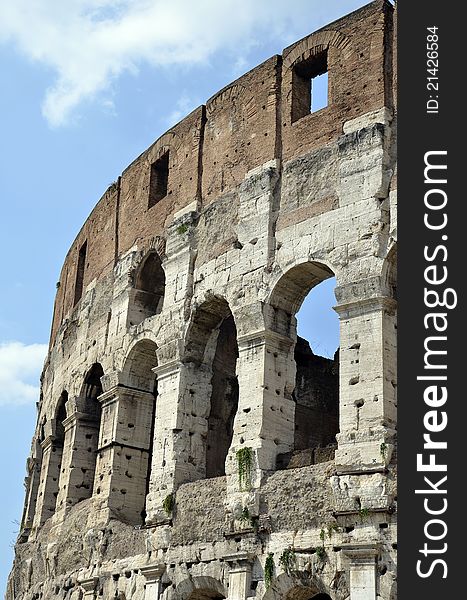 Colosseum monument in the center of Rome. Colosseum monument in the center of Rome