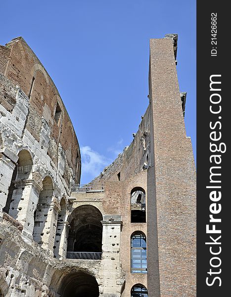 Colosseum monument in the center of Rome. Colosseum monument in the center of Rome