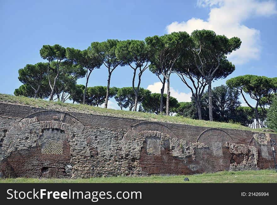 Ruins Wall Rome