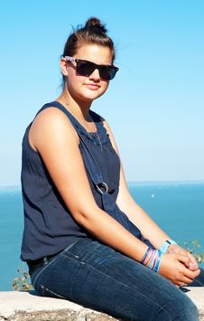 Attractive Teenager At Lake Balaton Stock Photography Attractive Teenager At Lake Balaton Stock Photography