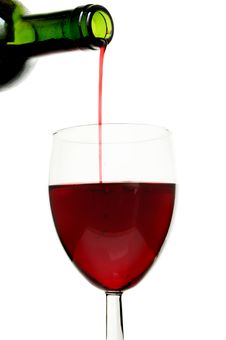 Wine Pouring Into A Glass Royalty Free Stock Photography Wine Pouring Into A Glass Royalty Free Stock Photography