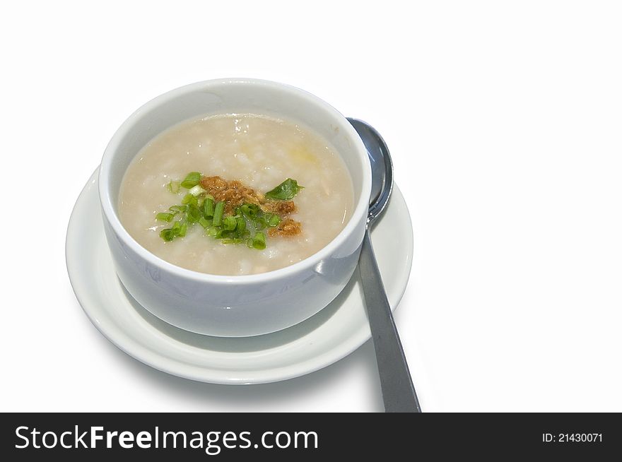 Picture of a cup of congee, rice porridge. Note: PNG or isolated image is available upon request. Picture of a cup of congee, rice porridge. Note: PNG or isolated image is available upon request