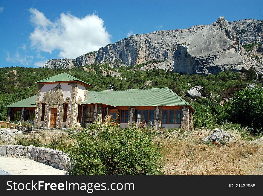 House near the mountains in Crimea