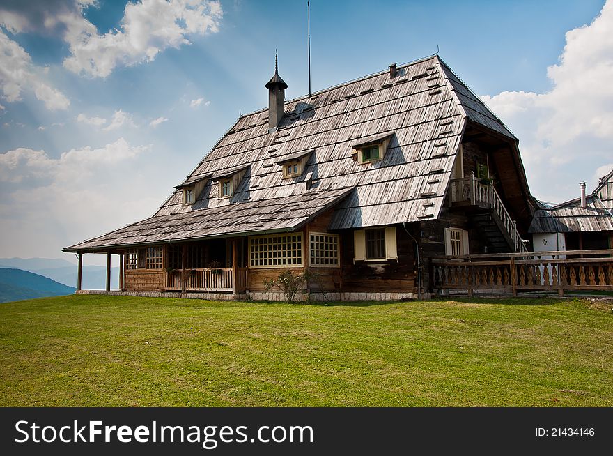 Traditional wooden mountain house in Zlatibor aria- Serbia. Traditional wooden mountain house in Zlatibor aria- Serbia