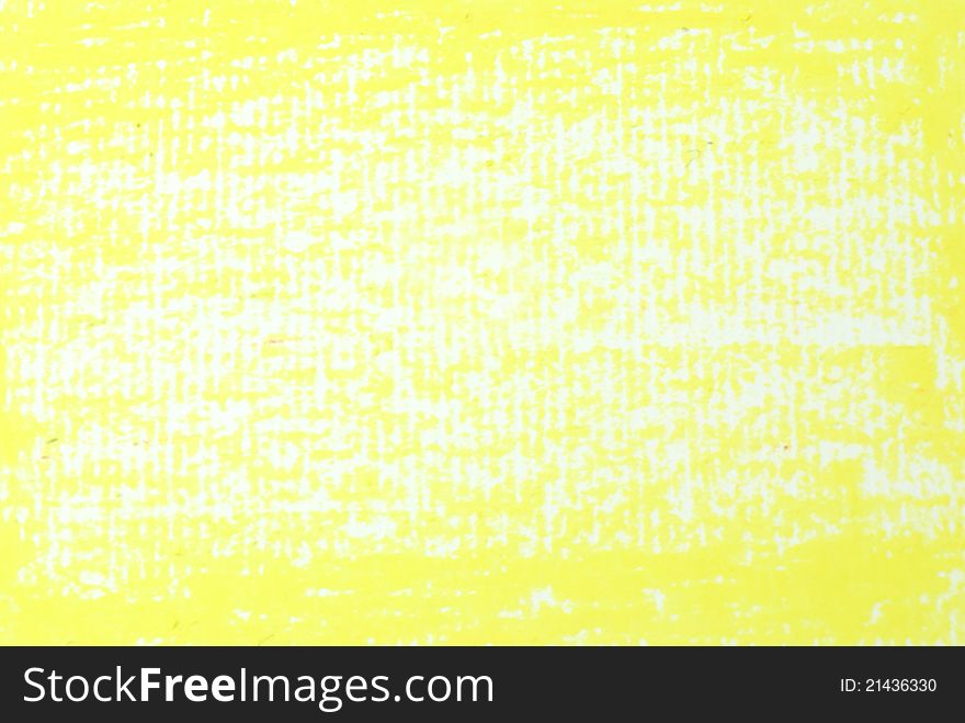 Yellow texture background from oil pastels