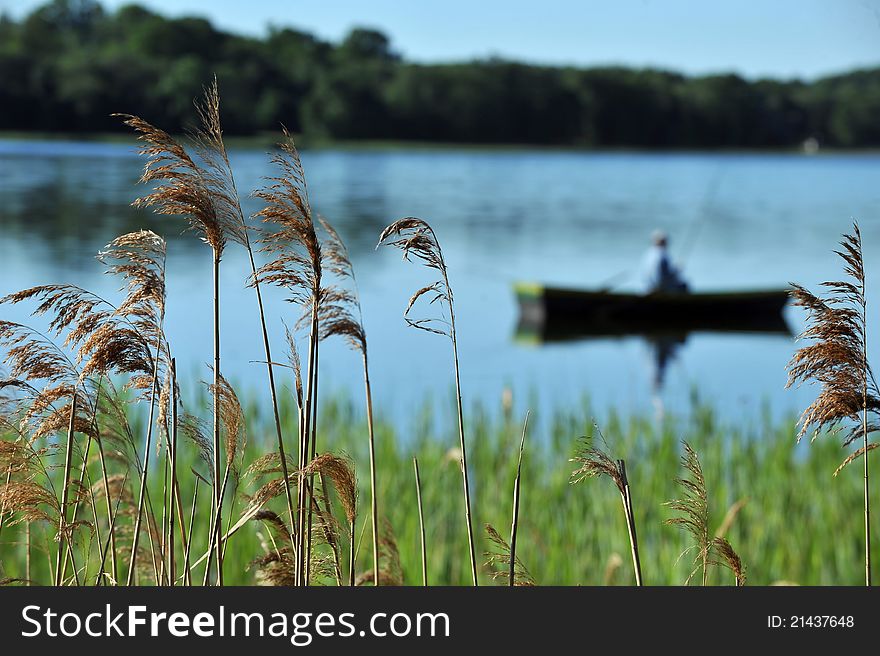 Fisherman in  boat