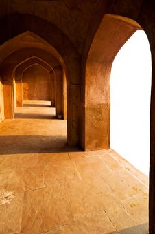 Ancient Ruins: Corridor With Arches Royalty Free Stock Photography Ancient Ruins: Corridor With Arches Royalty Free Stock Photography