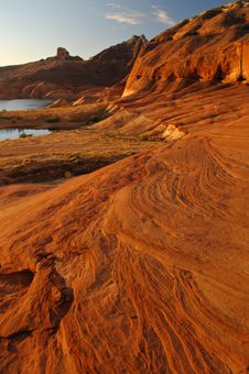Red Sandstone Formations Lake Powell Stock Image Red Sandstone Formations Lake Powell Stock Image